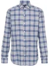 Barba Napoli Checked Shirt In White