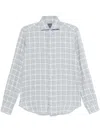 Barba Napoli Checkered Shirt In White