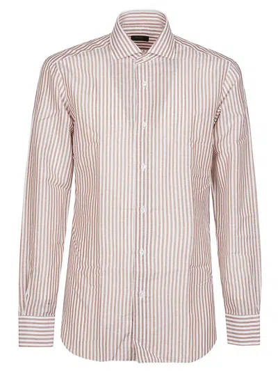 Barba Napoli Neck Shirt In White
