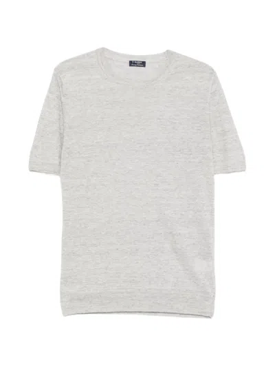 Barba Napoli Short-sleeve Crew-neck T-shirt In Gray