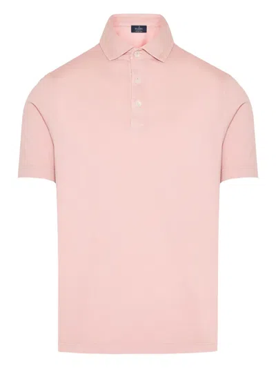 Barba Napoli Short-sleeve Polo Shirt In Pink