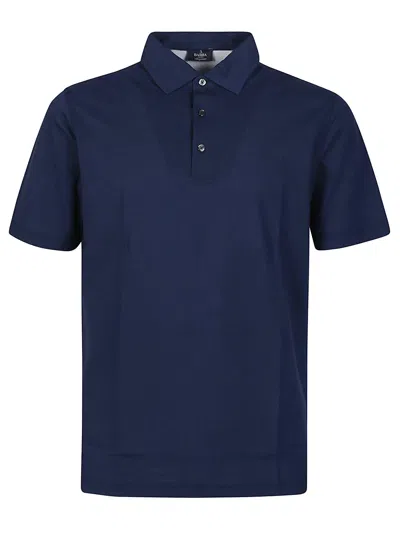 Barba Napoli Short Sleeve Polo Shirt In Blue