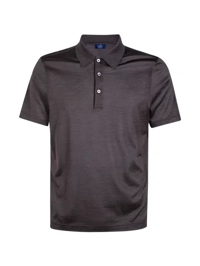 Barba Napoli Silk Polo Shirt In Brown