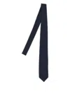 Barba Napoli Pointed Tip Slim Silk Tie With Textured Finish In Black