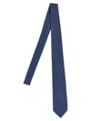 Barba Napoli Pointed Tip Slim Silk Tie With Textured Finish In Blue