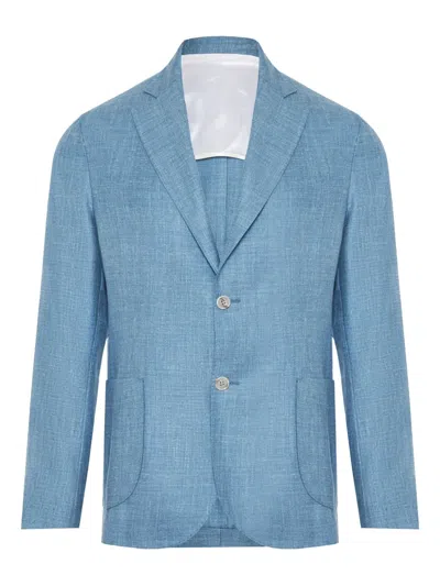 Barba Napoli Single-breasted Blazer In Blue