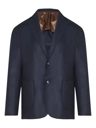 Barba Napoli Single-breasted Blazer In Blue