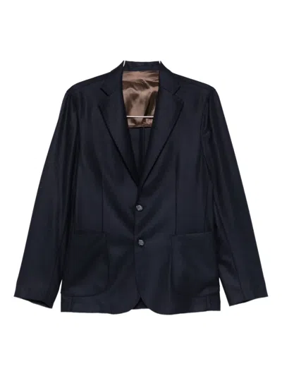 Barba Napoli Single-breasted Blazer In Blue