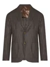 Barba Napoli Single-breasted Blazer In Brown
