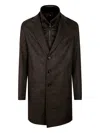 Barba Napoli Single Breasted Coat In Black