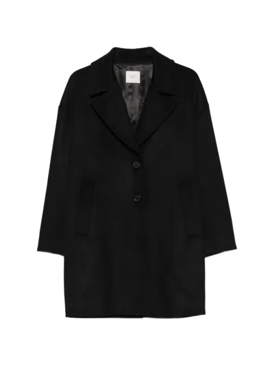 Barba Napoli Single-breasted Notched-lapel Coat In Black