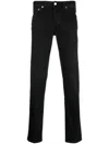 Barba Napoli Jeans Slim In Misto Cotone Con Toppa Con Logo In Black