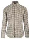 Barba Napoli Slim Fit Checked Shirt In Green