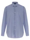 Barba Napoli Slim Fit Striped Cotton Poplin Shirt In Blue