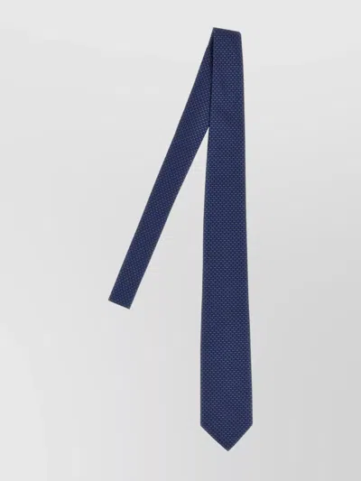 BARBA NAPOLI SLIM PATTERNED SILK TIE TEXTURED FABRIC