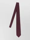 Barba Napoli Slim Pointed Tip Tie With Polka Dot Pattern In Brown