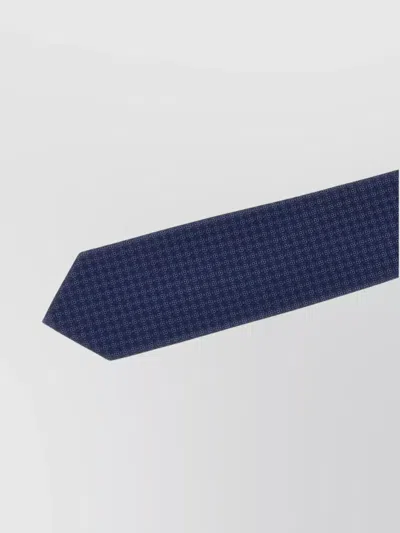 Barba Napoli Slim Textured Silk Tie In Blue