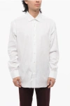 Barba Napoli Cotton And Nylon Stretch Shirt With Soread Collar
