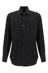 Barba Napoli Cotton Shirt With Button Cuffs And Collar In Black