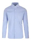Barba Napoli Stretch Fabric Shirt In Blue