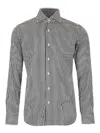 Barba Napoli Stretch Fabric Shirt In Gray