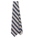 Barba Napoli Stripe-pattern Silk Tie In Nude