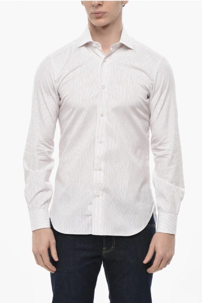Barba Napoli Striped Cotton Poplin Shirt In Multi