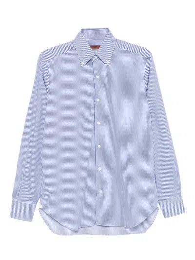 BARBA NAPOLI STRIPED COTTON SHIRT