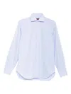Barba Napoli Striped Cotton Shirt In Blue