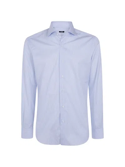 Barba Napoli Classic Stripes Shirt In Blue