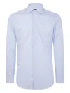 Barba Napoli Striped Long-sleeve Shirt In Blue