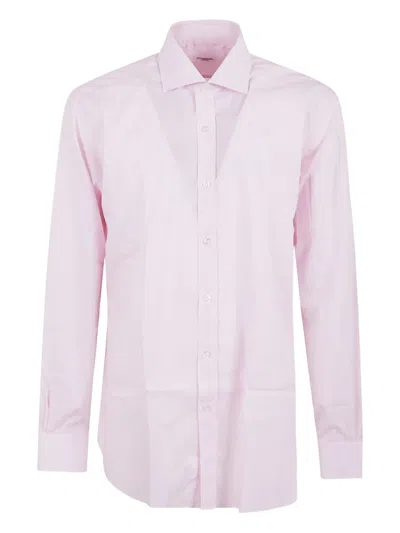 Barba Napoli Striped-pattern Cotton Shirt In Pink