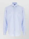 Barba Napoli Striped Pattern Shirt Collar Button-down In Blue