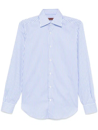 Barba Napoli Striped Shirt In Blau
