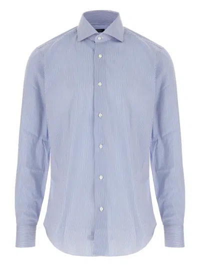 Barba Napoli Striped Shirt In Blue