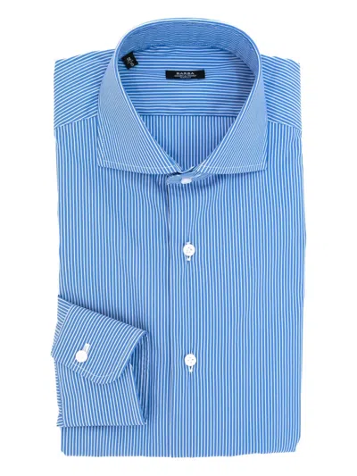 Barba Napoli Striped Shirt In Blue