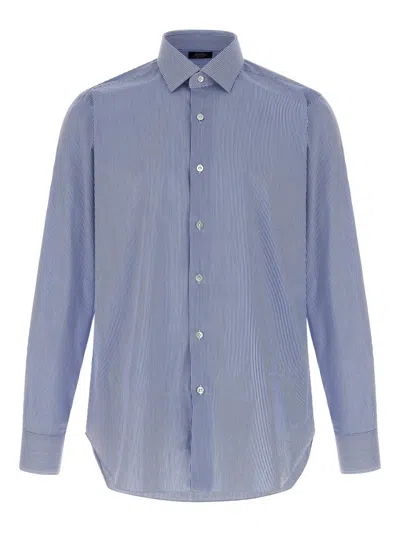 Barba Napoli Striped Shirt In Blue