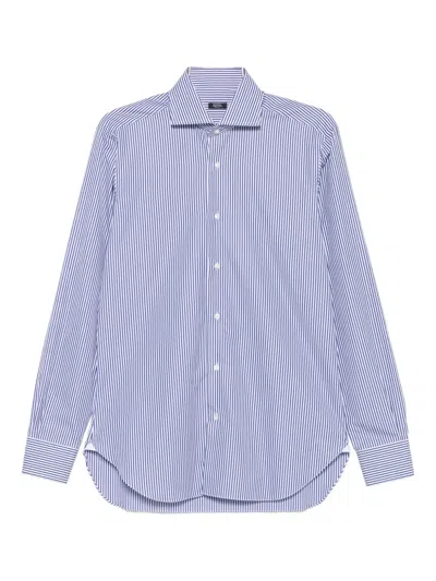 Barba Napoli Striped Shirt In Blue