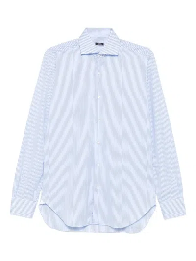 Barba Napoli Striped Shirt In Blue