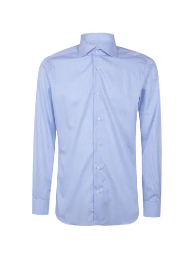Barba Napoli Striped Shirt In Blue