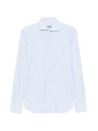Barba Napoli Striped Shirt In Blue