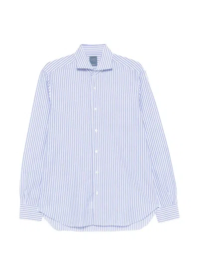 Barba Napoli Striped Shirt In Blue