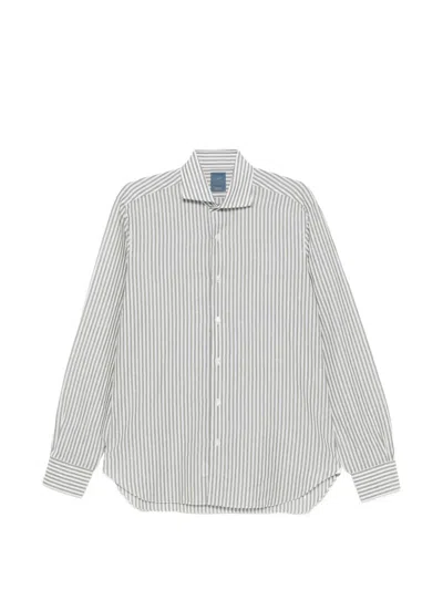 Barba Napoli Striped Shirt In Gray