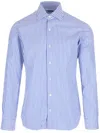 BARBA NAPOLI CULTO STRIPED SHIRT WHITE AND BLUE