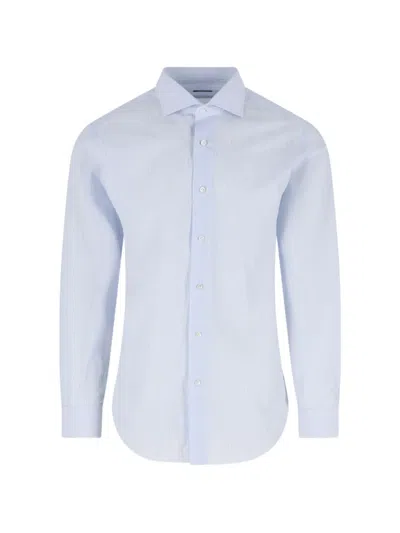 Barba Napoli Striped-pattern Shirt In Blue
