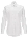 Barba Napoli Tailored Cotton Shirt Buttoned Cuffs In White