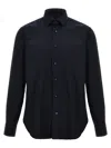 Barba Napoli Tailored Shirt With Long Cuffed Sleeves In Black