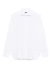 Barba Napoli Tailored White Button-down Shirt With Pointed Collar In White