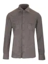 Barba Napoli Long-sleeved Shirt In Gray
