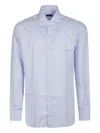 Barba Napoli Textured Cotton Shirt In White